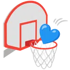 Basketball + blaues Herz