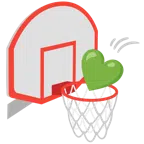 Basketball + grünes Herz