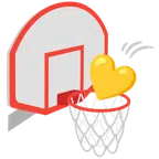 Basketball + gelbes Herz