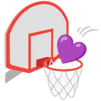 Basketball + lila Herz