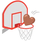 Basketball + braunes Herz