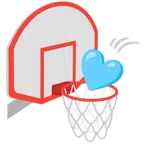 Basketball + hellblaues Herz
