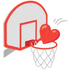 Basketball + rotes Herz