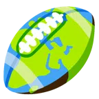 Football + Globus mit Europa und Afrika