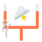 Football + Wolke mit Blitz