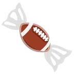 futbol amerykański + cukierek