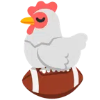 Football + Huhn