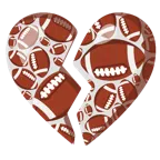 Football + gebrochenes Herz