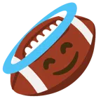 Football + lächelndes Gesicht mit Heiligenschein