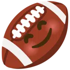 Football + lächelndes Gesicht mit lachenden Augen