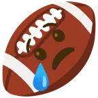 Football + weinendes Gesicht