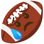 Football + trauriges aber erleichtertes Gesicht