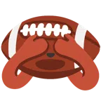 Football + sich die Augen zuhaltendes Affengesicht