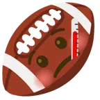 Football + Gesicht mit Fieberthermometer