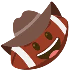 Football + Gesicht mit Cowboyhut