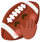 Football + verlegen kicherndes Gesicht