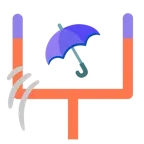 futbol amerykański + parasol