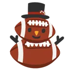 Football + Schneemann ohne Schneeflocken