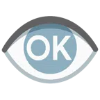 occhio + pulsante OK