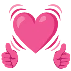 pollice in su + cuore che batte