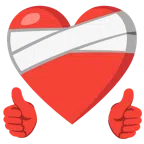 pollice in su + cuore guarito