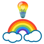 Glühbirne + Regenbogen