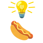 Glühbirne + Hotdog