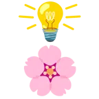 Glühbirne + Kirschblüte