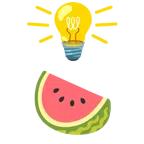 Glühbirne + Wassermelone