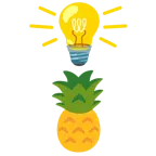 Glühbirne + Ananas