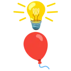 Glühbirne + Luftballon