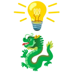 Glühbirne + Drache