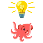 Glühbirne + Oktopus