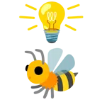 Glühbirne + Biene