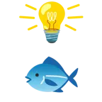 Glühbirne + Fisch