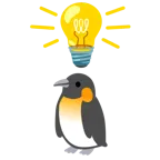 Glühbirne + Pinguin