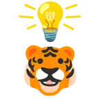 Glühbirne + Tigergesicht
