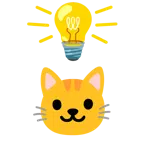 Glühbirne + Katzengesicht