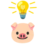 Glühbirne + Schweinegesicht
