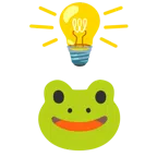 Glühbirne + Frosch