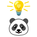 Glühbirne + Panda