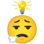 Glühbirne + Gesicht, das ausatmet