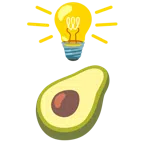Glühbirne + Avocado