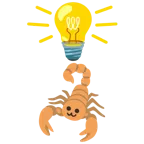 Glühbirne + Skorpion