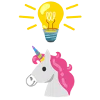 Glühbirne + Einhorn