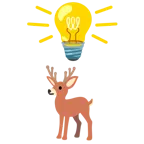 Glühbirne + Hirsch