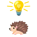 Glühbirne + Igel