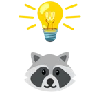 Glühbirne + Waschbär