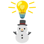 Glühbirne + Schneemann ohne Schneeflocken
