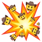 collisione + faccina con cappello da cowboy